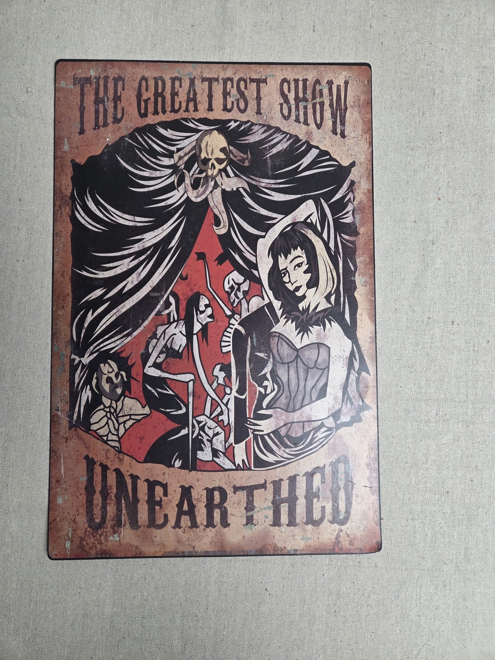 Unearthed Circus-Style Wall Art in Red & Black